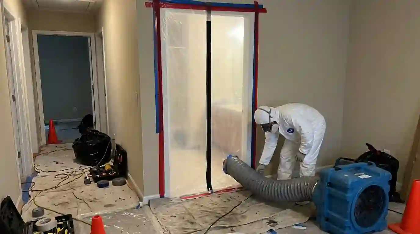 Containment set up for a professional removal
