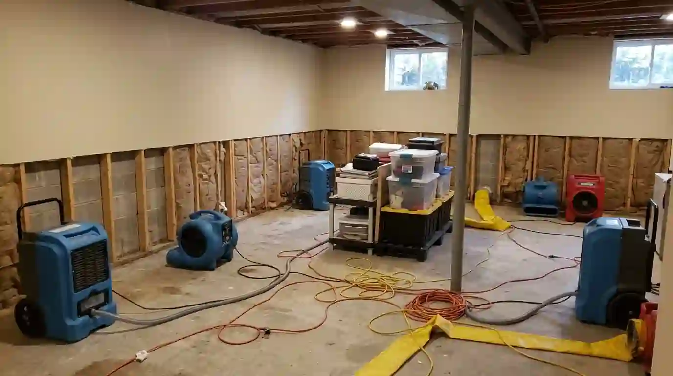 Drying a basement near the Hackensack River
