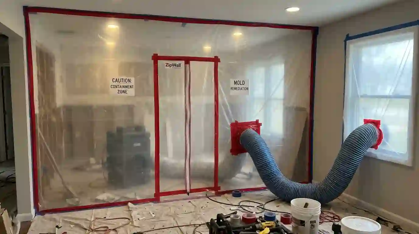One room sealed while the rest of the home stays in use