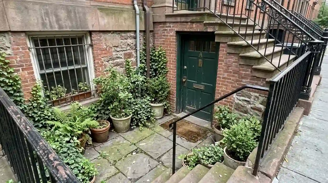 Garden unit entry after heavy rain