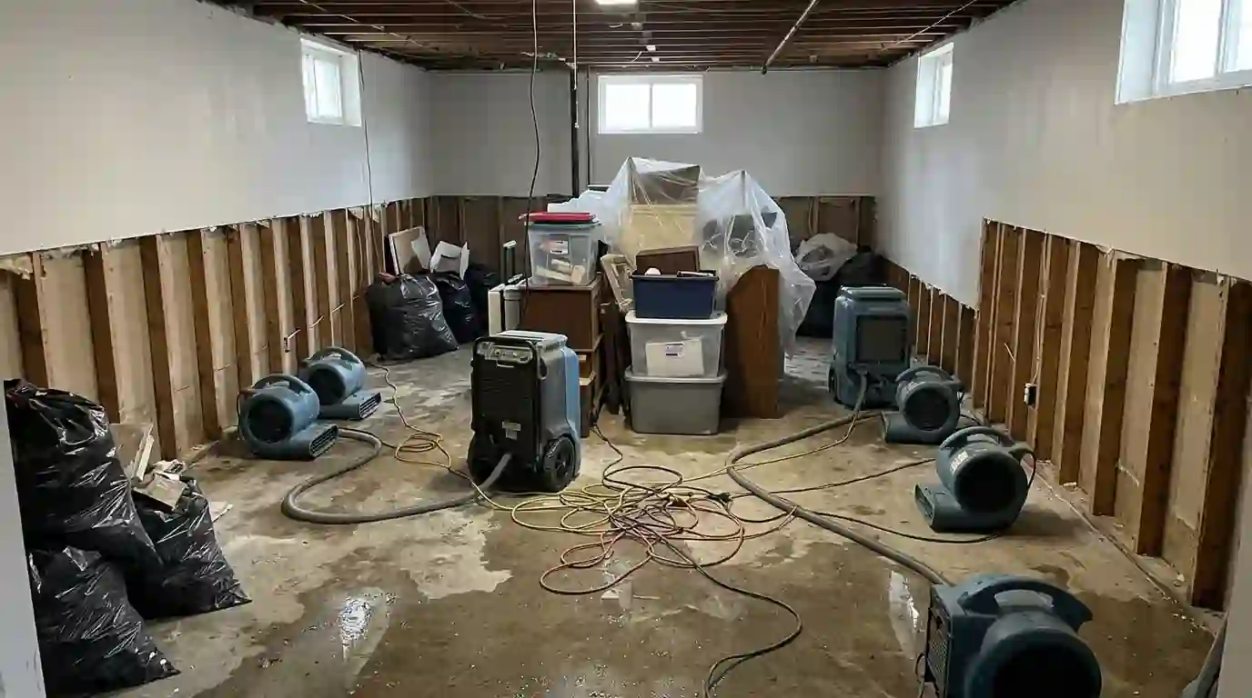 Drying a flooded Midland Beach basement