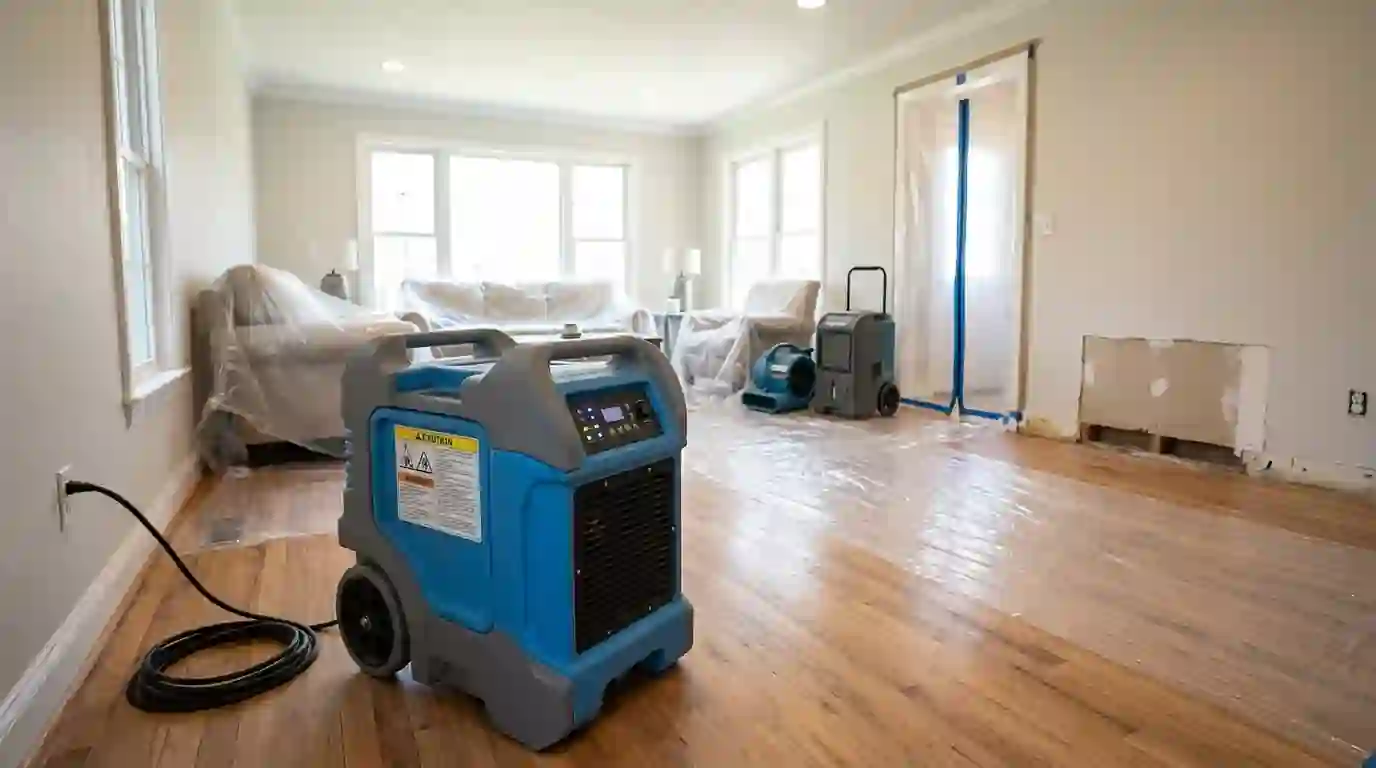 Hydroxyl generator treating the air in a living room